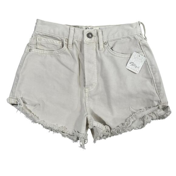 Free People Women's Lasso White Denim Shorts Size 25 $78 - Picture 2 of 10